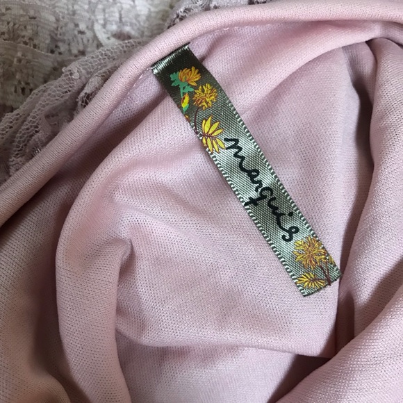 Marquis pink ruffle lace one shoulder mini dress - Picture 7 of 7